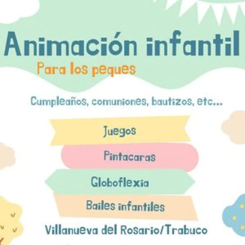 Cartel cuadrado de Animación Infantil en Villanueva del Rosario
