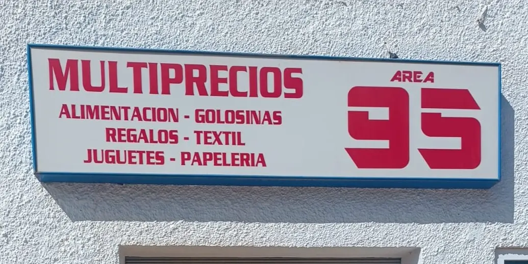 Cartel de area 95 horizontal en villanueva del rosario